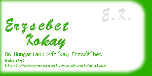 erzsebet kokay business card